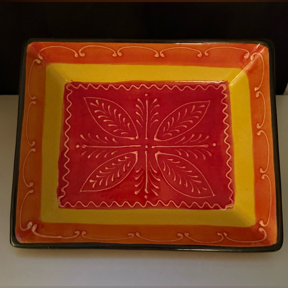 Crate & Barrel glazed terracotta baking dish. 10”x8.5”